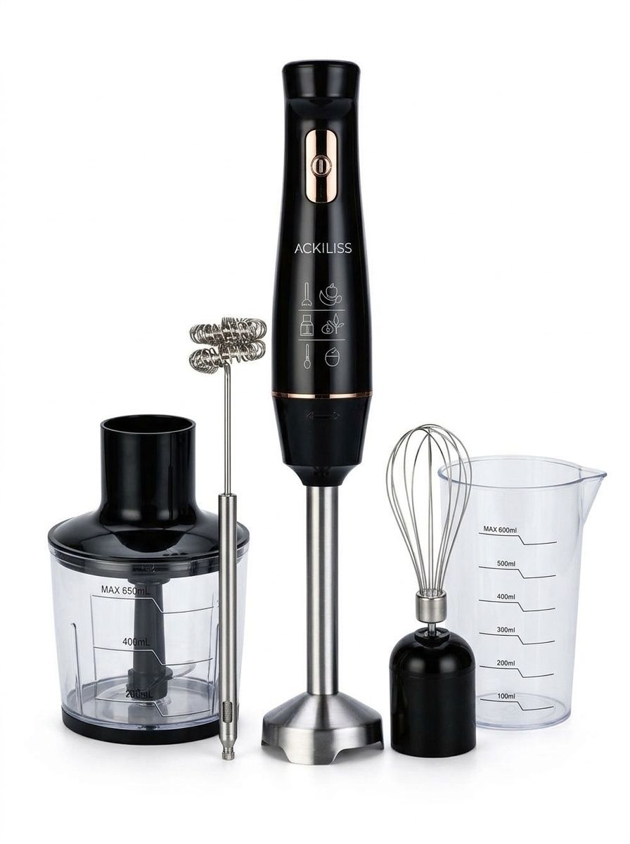 ACKILISS 5-in-1 Stabmixer-Set – 300 W Leistung
