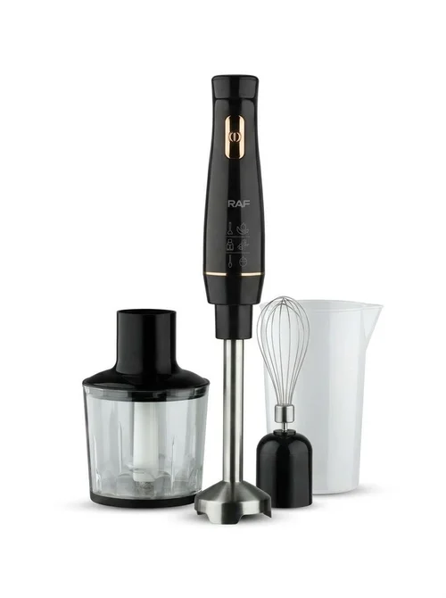 RAF 4-in-1 Stabmixer-Set – 800 W Schwarz/Weiß