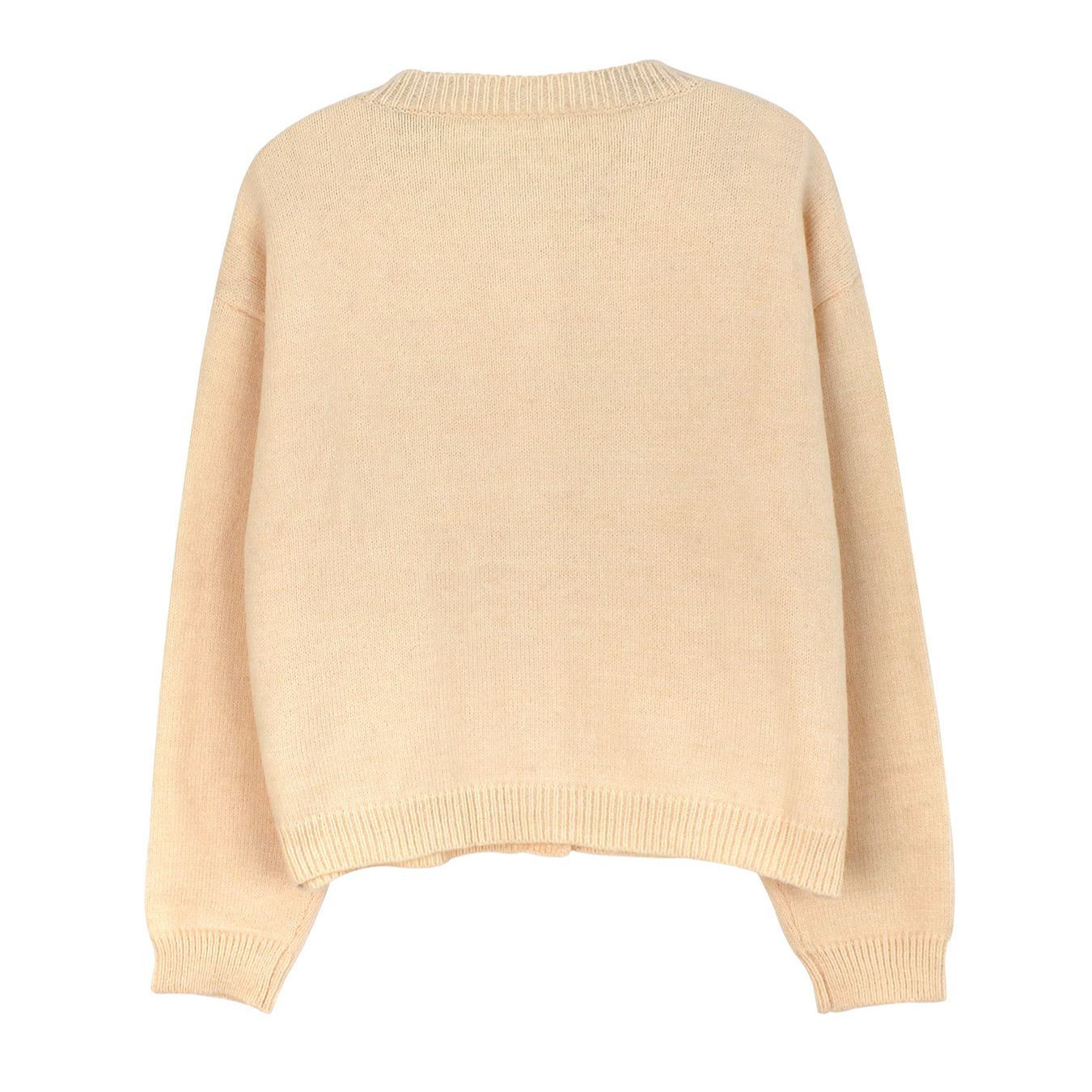 Knitted Cardigan Cropped Jacket Solid Color Spring Autumn