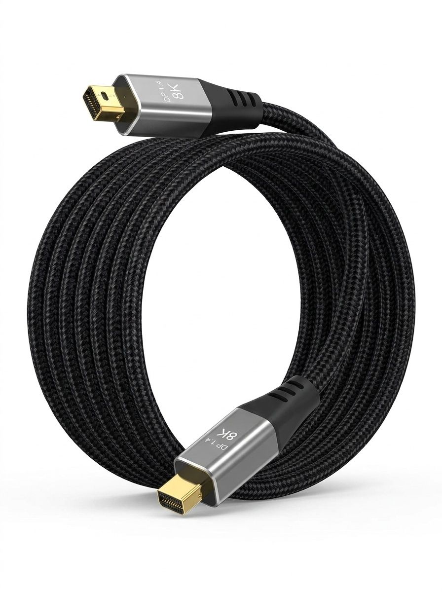 8K Mini DisplayPort to DisplayPort 1.4 Cable - Ultra HD
