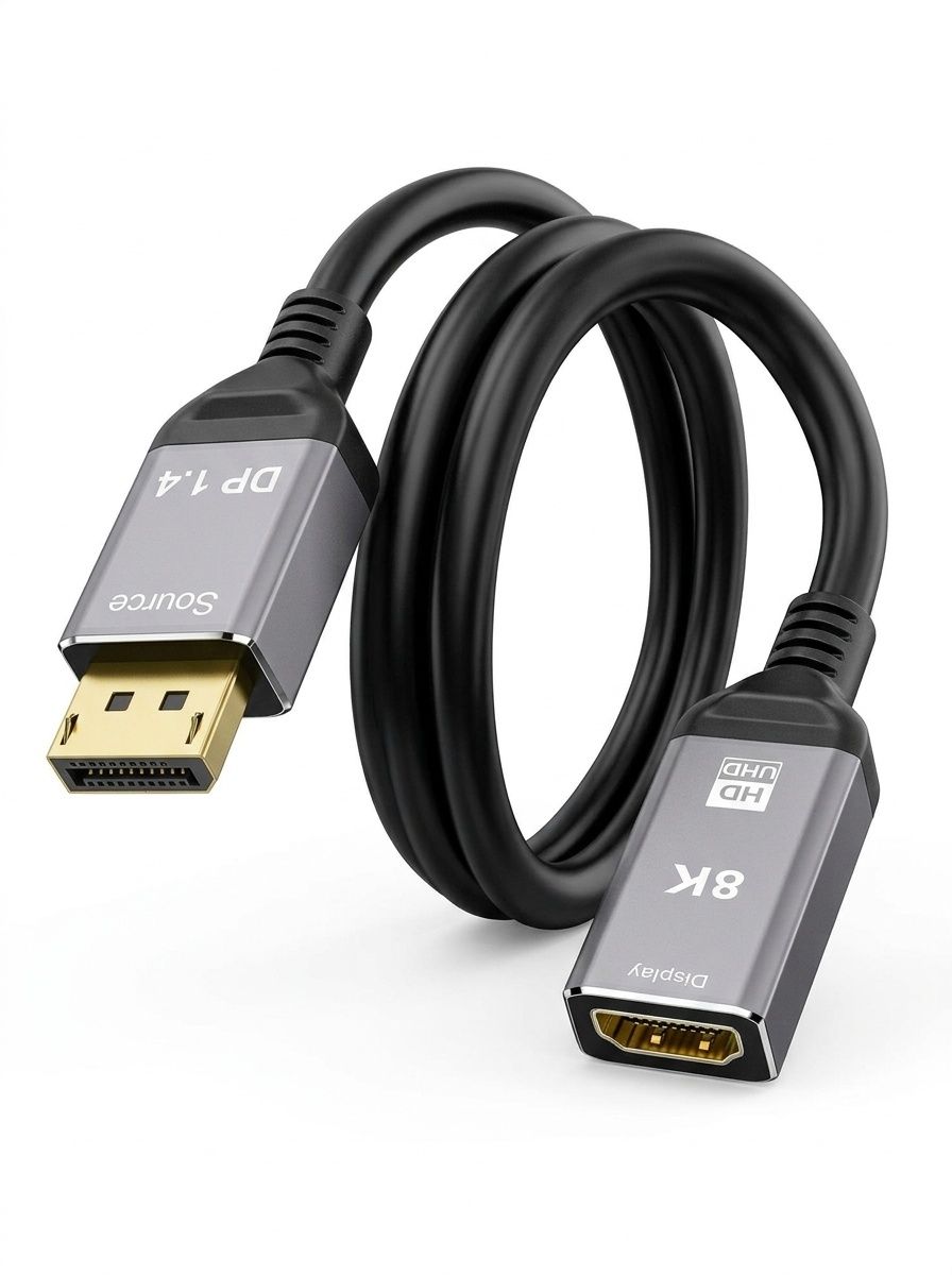 8K DisplayPort 1.4 to HDMI Adapter Cable - DP to HDMI