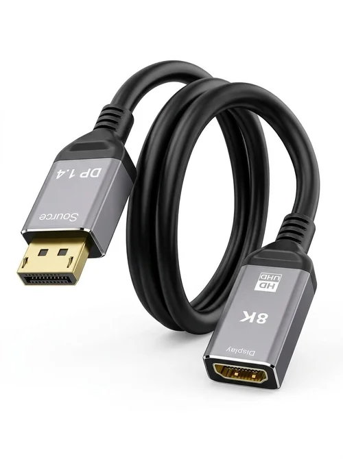 8K DisplayPort 1.4 to HDMI Adapter Cable - DP to HDMI