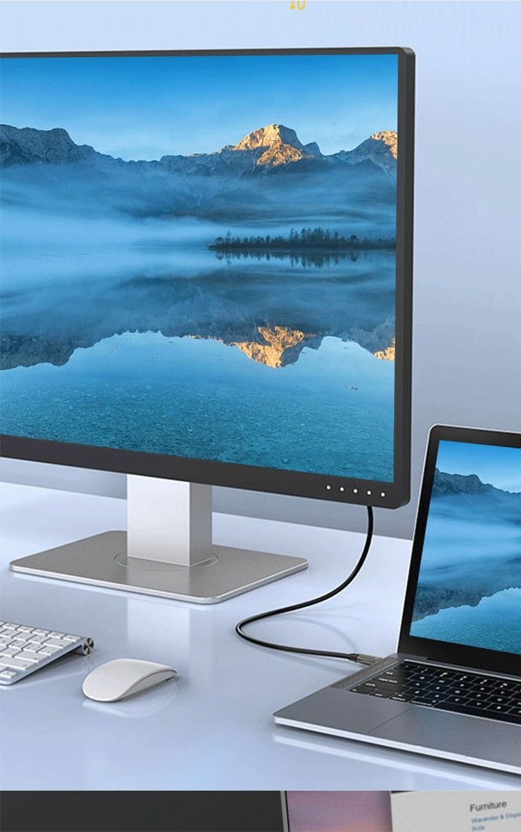 Câble adaptateur DisplayPort 1.4 vers HDMI 8K - UHD 4K à 120 Hz