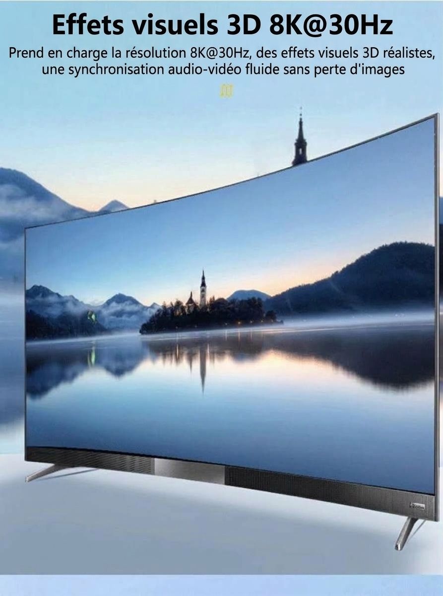 Câble adaptateur DisplayPort 1.4 vers HDMI 8K - UHD 4K à 120 Hz
