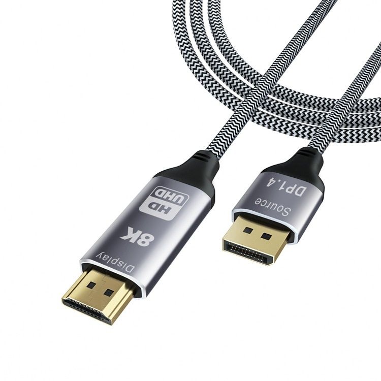 8K DisplayPort to HDMI 1.4 Cable - High-Speed Video Adapter