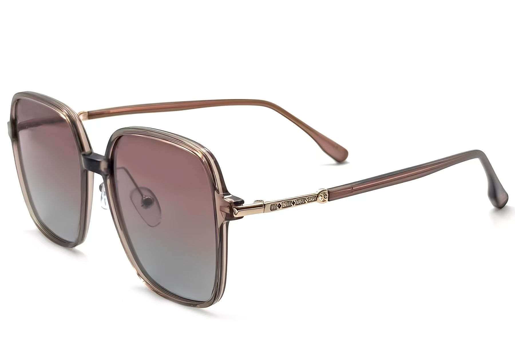 Gafas de sol rectangulares TR90 marrones #BS0824-0098