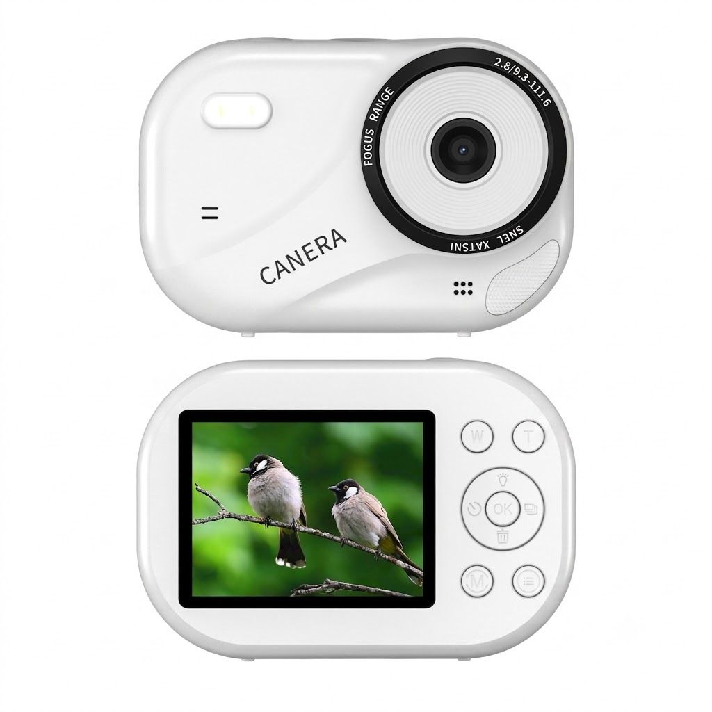 48MP 4K Digital Camera with 16X Digital Zoom, Auto-Focus, Built-in MP3 Player, Anti-Shake, 1200mAh Battery