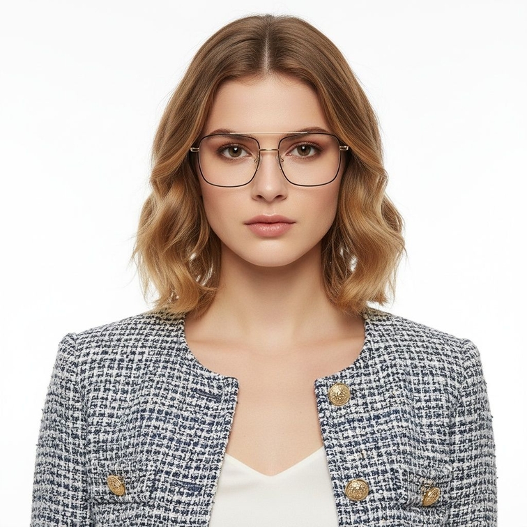 Aviator Black Titanium Glasses #BS1913-0206