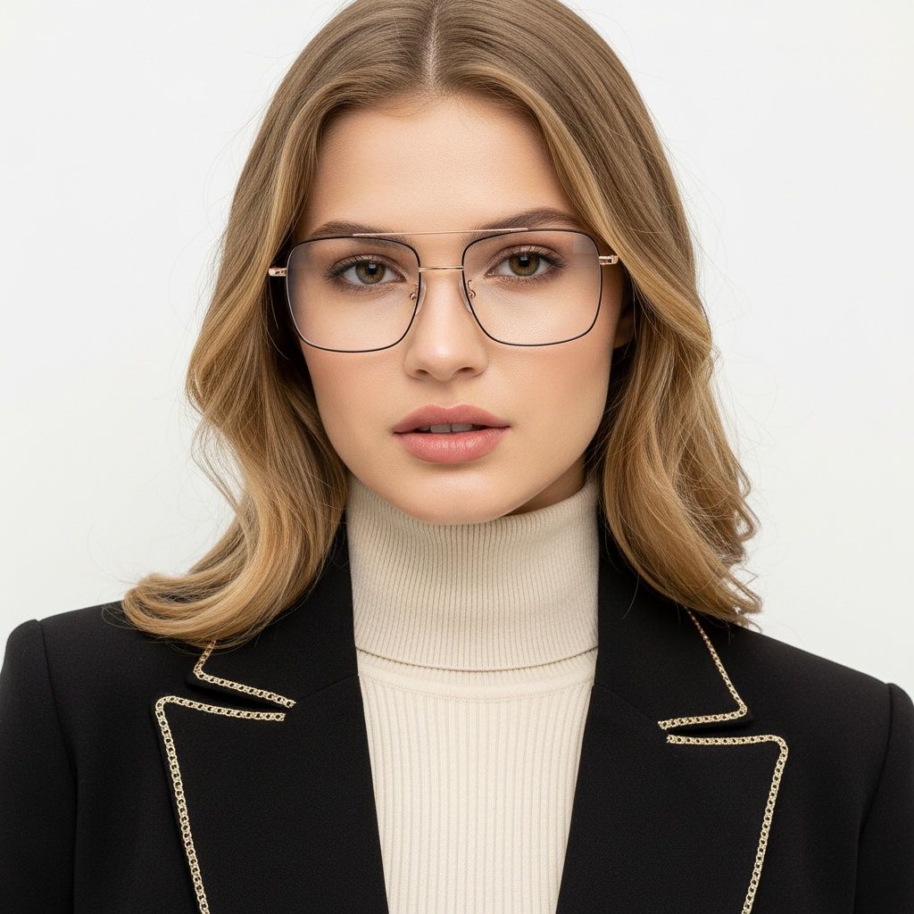 Aviator Black Titanium Glasses #BS1913-0211