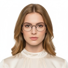 Ovale schwarze Titanbrille #BS1913-0219
