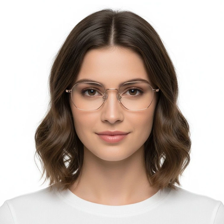 Geometric Pink Titanium Glasses #BS1913-0224