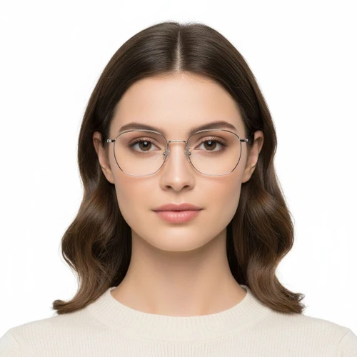 Rectangular Silver Titanium Glasses #BS1913-0225
