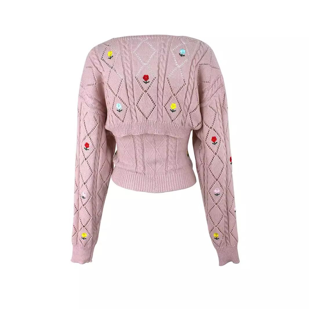 Knitted Cardigan Two-Piece Set - Women's Spring Autumn Outerwear SSU-00030