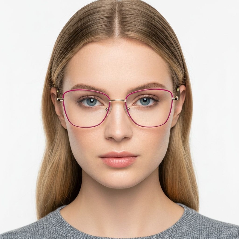 Schmetterlingsgrüne Metallbrille #BS2425-0009