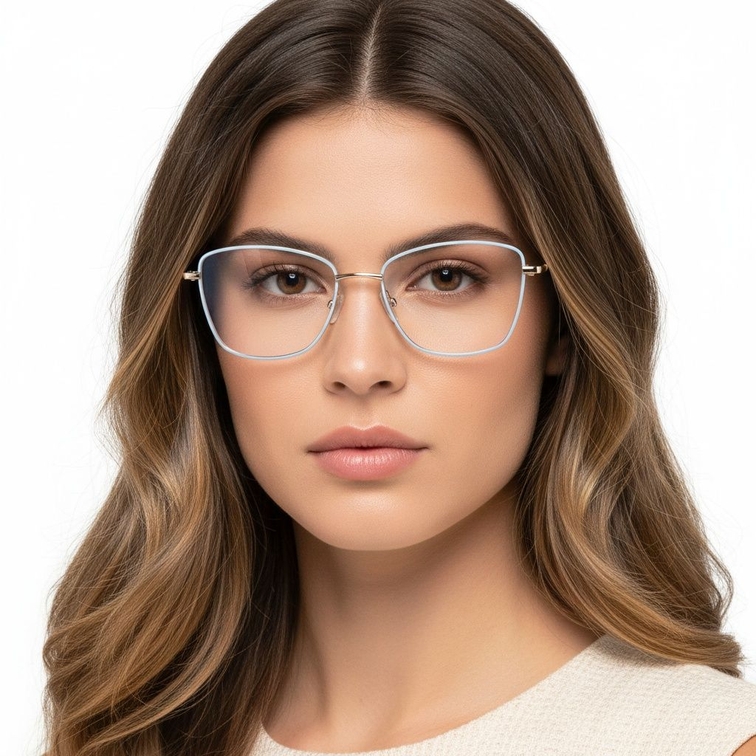 Gafas de metal azul mariposa #BS2425-0012