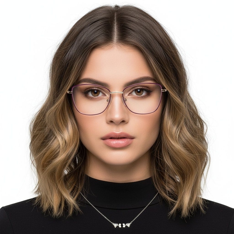 Schmetterling Lila Metallbrille #BS2425-0014