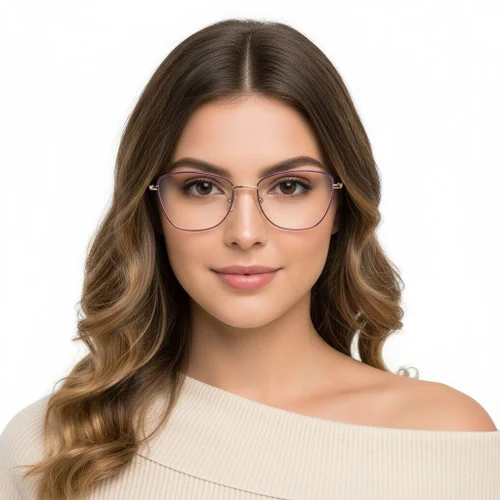 Lunettes papillon en métal violet #BS2425-0020