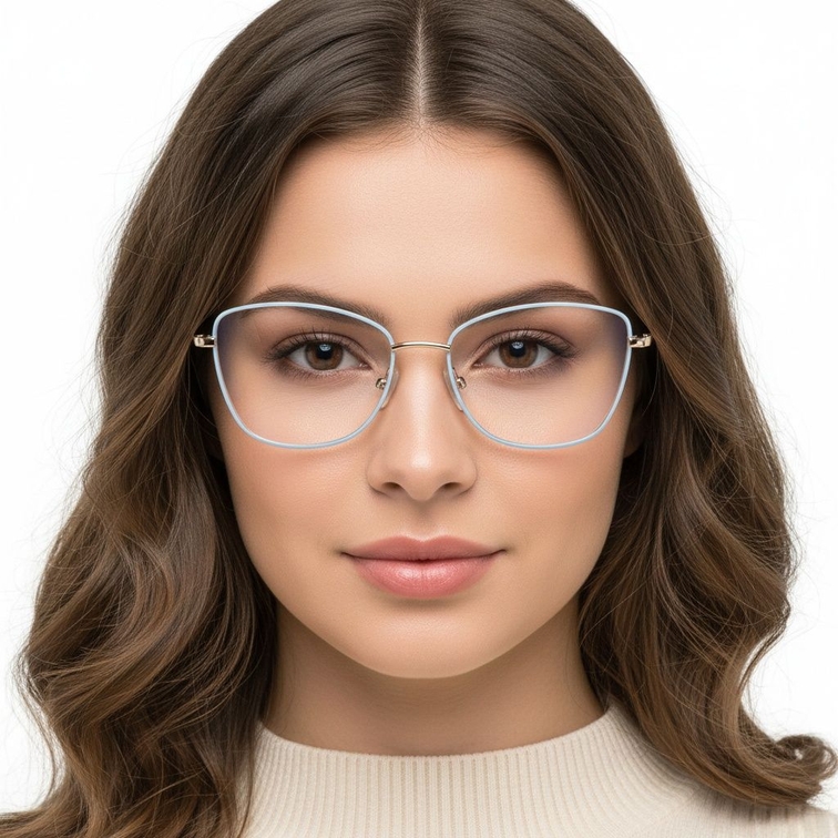 Gafas de metal azul mariposa #BS2425-0024