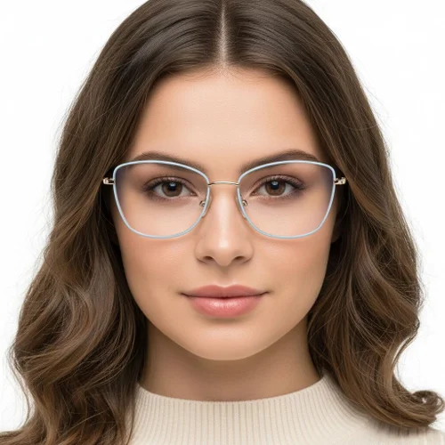 Lunettes papillon en métal bleu #BS2425-0024