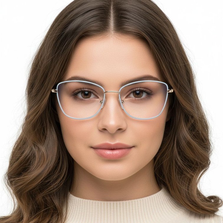 Gafas de metal azul mariposa #BS2425-0024