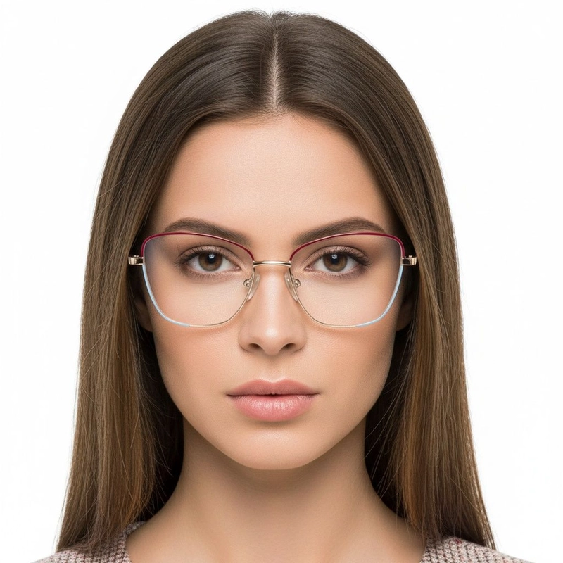 Vlinderpaarse metalen bril #BS2425-0027