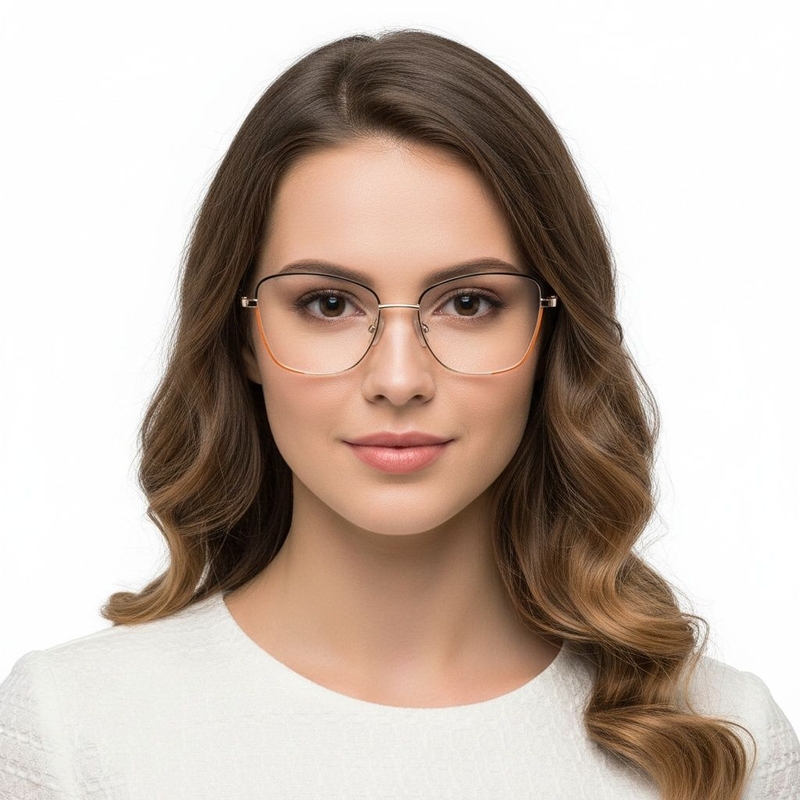 Gafas de metal naranja mariposa #BS2425-0028