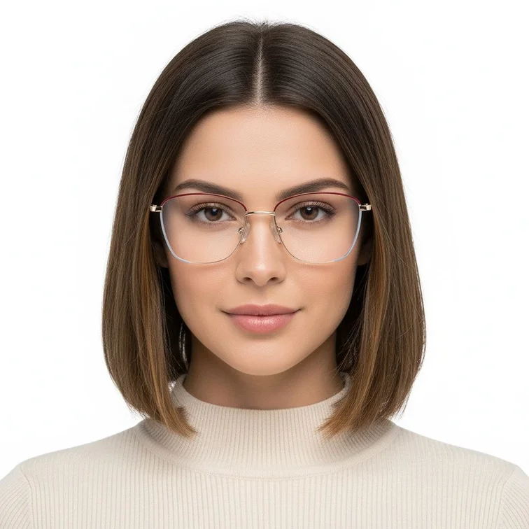 Lunettes papillon violettes en métal #BS2425-0031