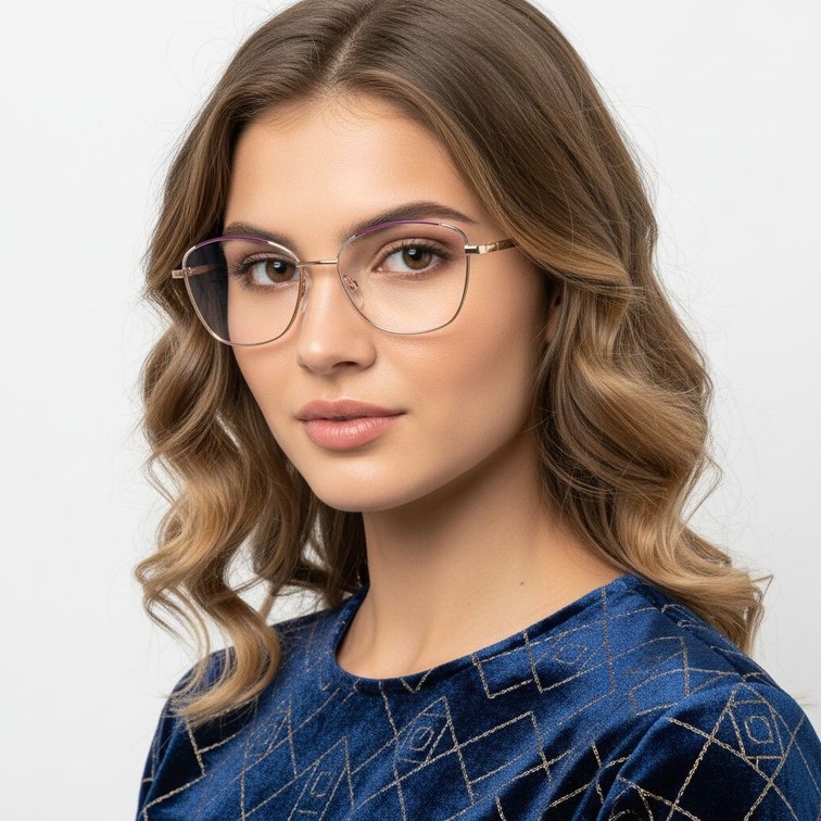 Butterfly White Metal Glasses #BS2425-0038