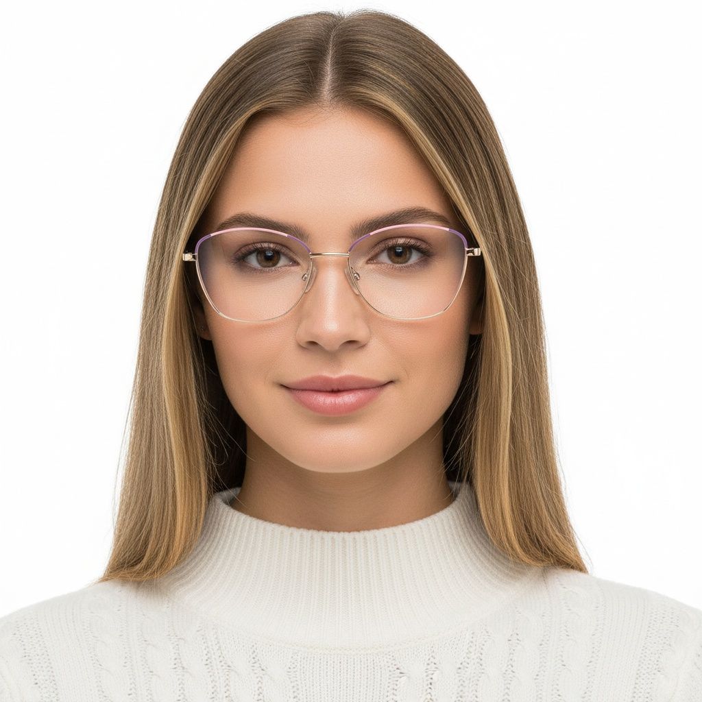 Gafas de metal rosa mariposa #BS2425-0042