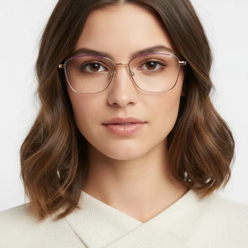 Lunettes papillon en métal blanc #BS2425-0044