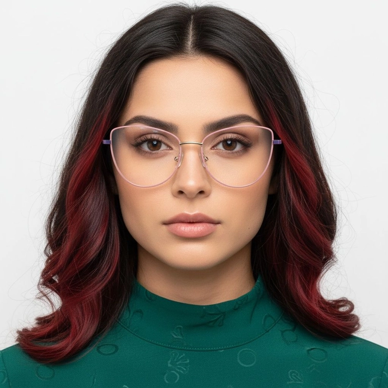 Butterfly Pink Metal Glasses #BS2425-0050