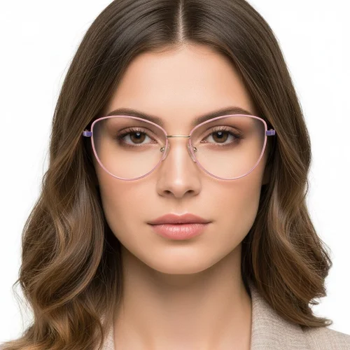 Lunettes papillon en métal rose #BS2425-0056