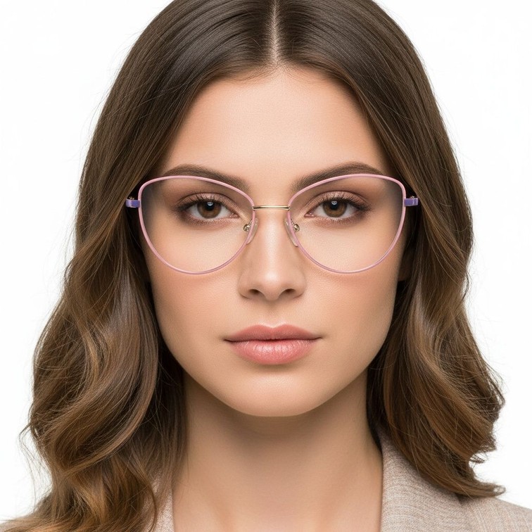 Schmetterlings-Pink-Metallbrille #BS2425-0056