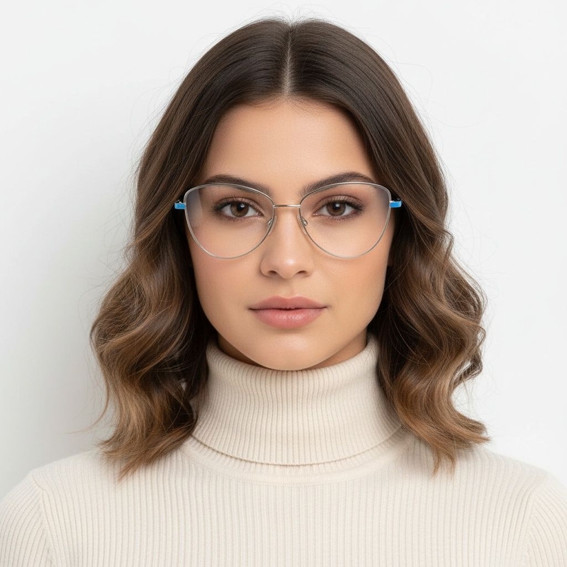 Gafas de metal dorado con forma de mariposa #BS2425-0057