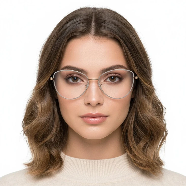Gafas de metal negro con forma de mariposa #BS2425-0060