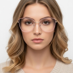 Butterfly Pink Metal Glasses #BS2425-0066