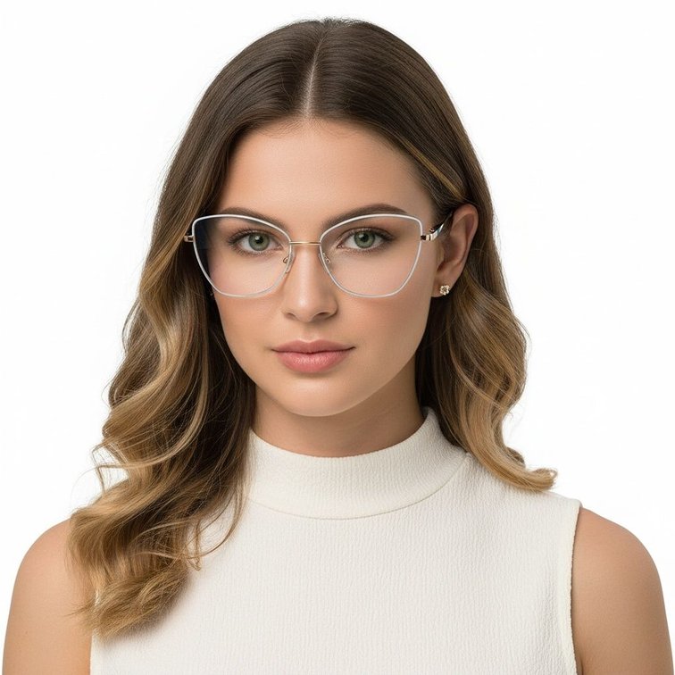 Gafas de metal azul mariposa #BS2425-0074