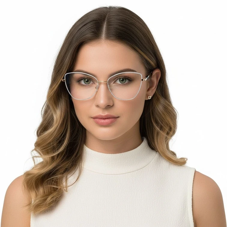Butterfly Blue Metal Glasses #BS2425-0074