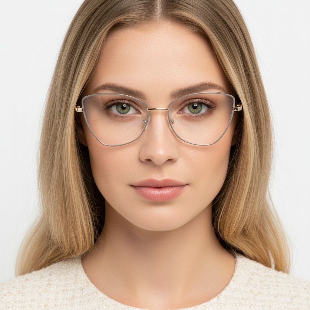 Gafas de metal negro con forma de mariposa #BS2425-0076