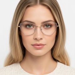 Gafas de metal negro con forma de mariposa #BS2425-0076