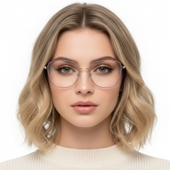 Gafas de metal morado con forma de mariposa #BS2425-0078