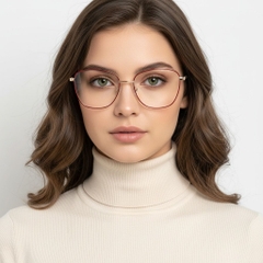 Butterfly Red Metal Glasses #BS2425-0079