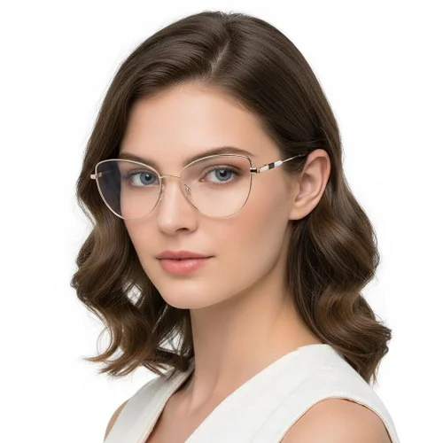 Lunettes papillon en métal blanc #BS2425-0086