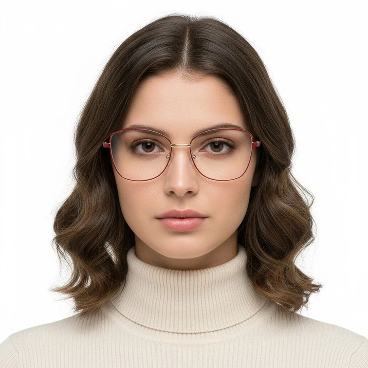 Butterfly Red Metal Glasses #BS2425-0094