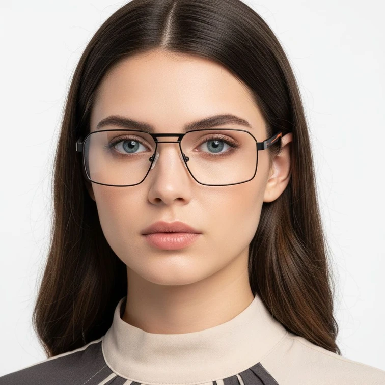 Gafas de metal color naranja estilo aviador #BS2425-0120