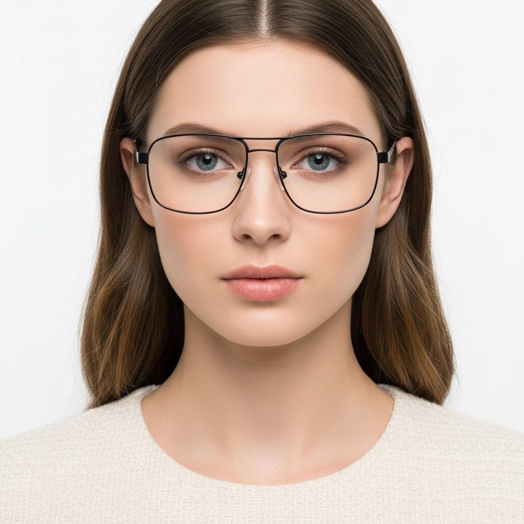 Aviator oranje metalen bril #BS2425-0125