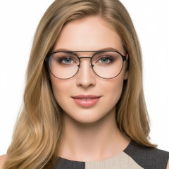 Aviator Red Metal Glasses #BS2425-0130