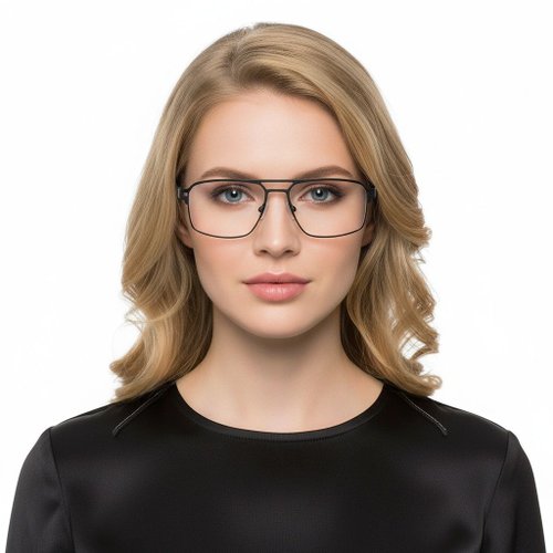 Lunettes aviateur noires en métal #BS2425-0139