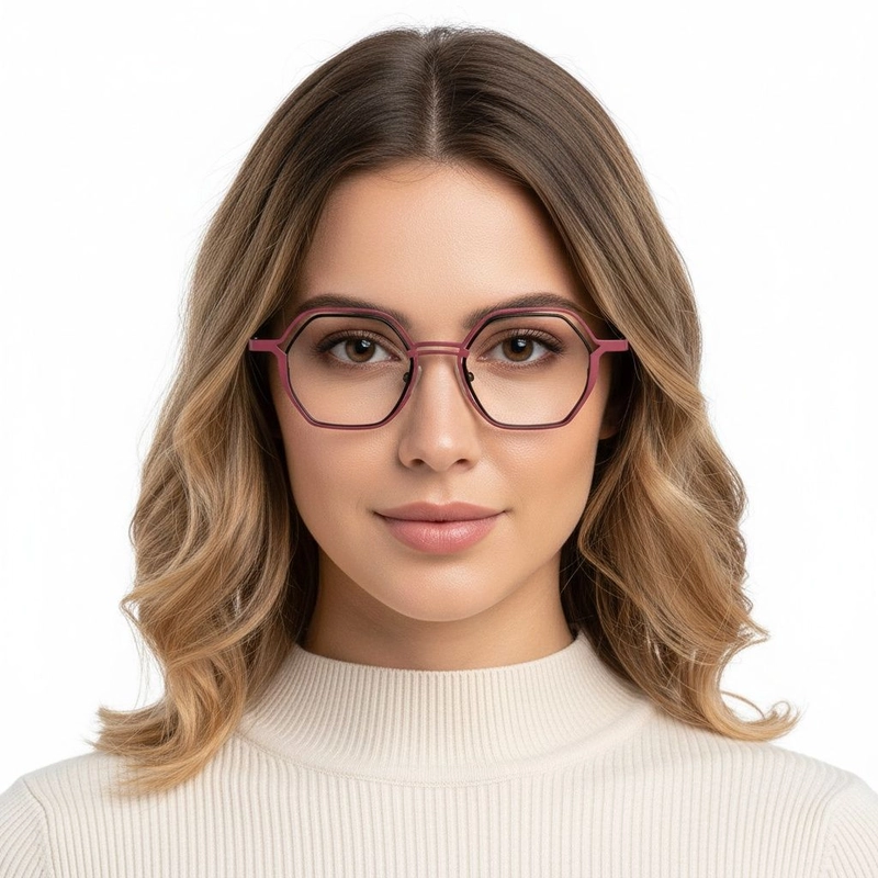 Geometric Brown Metal Glasses #BS2425-0164