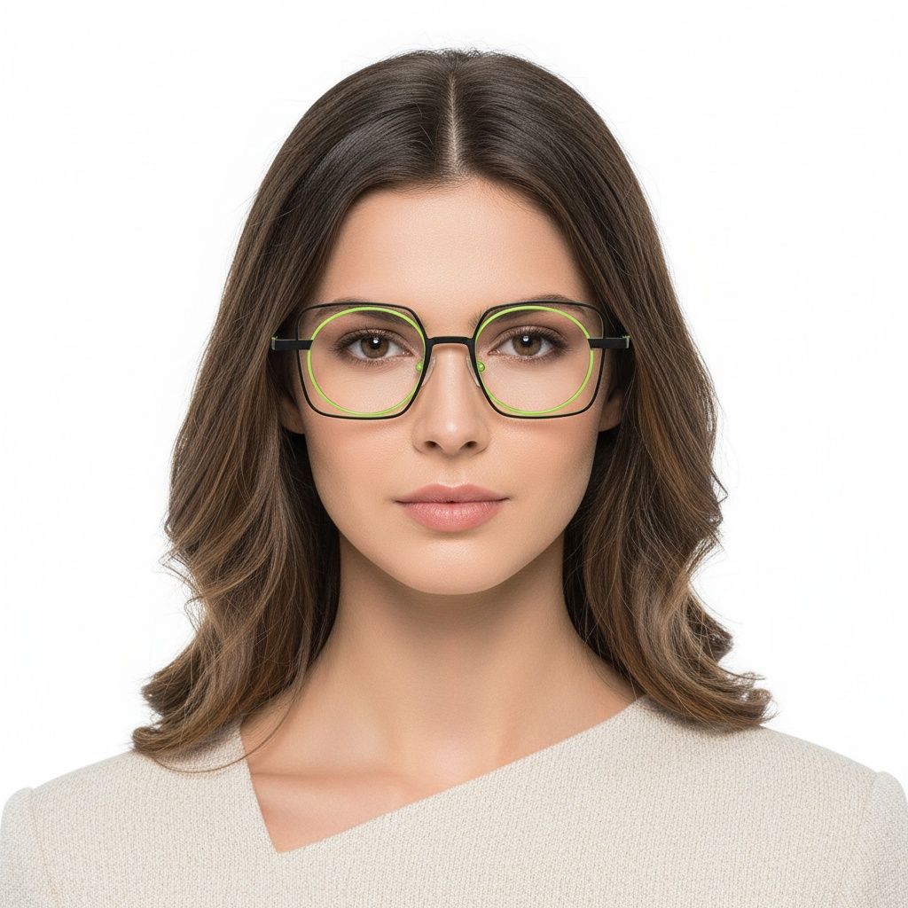 Rectangular Black Metal Glasses #BS2425-0167
